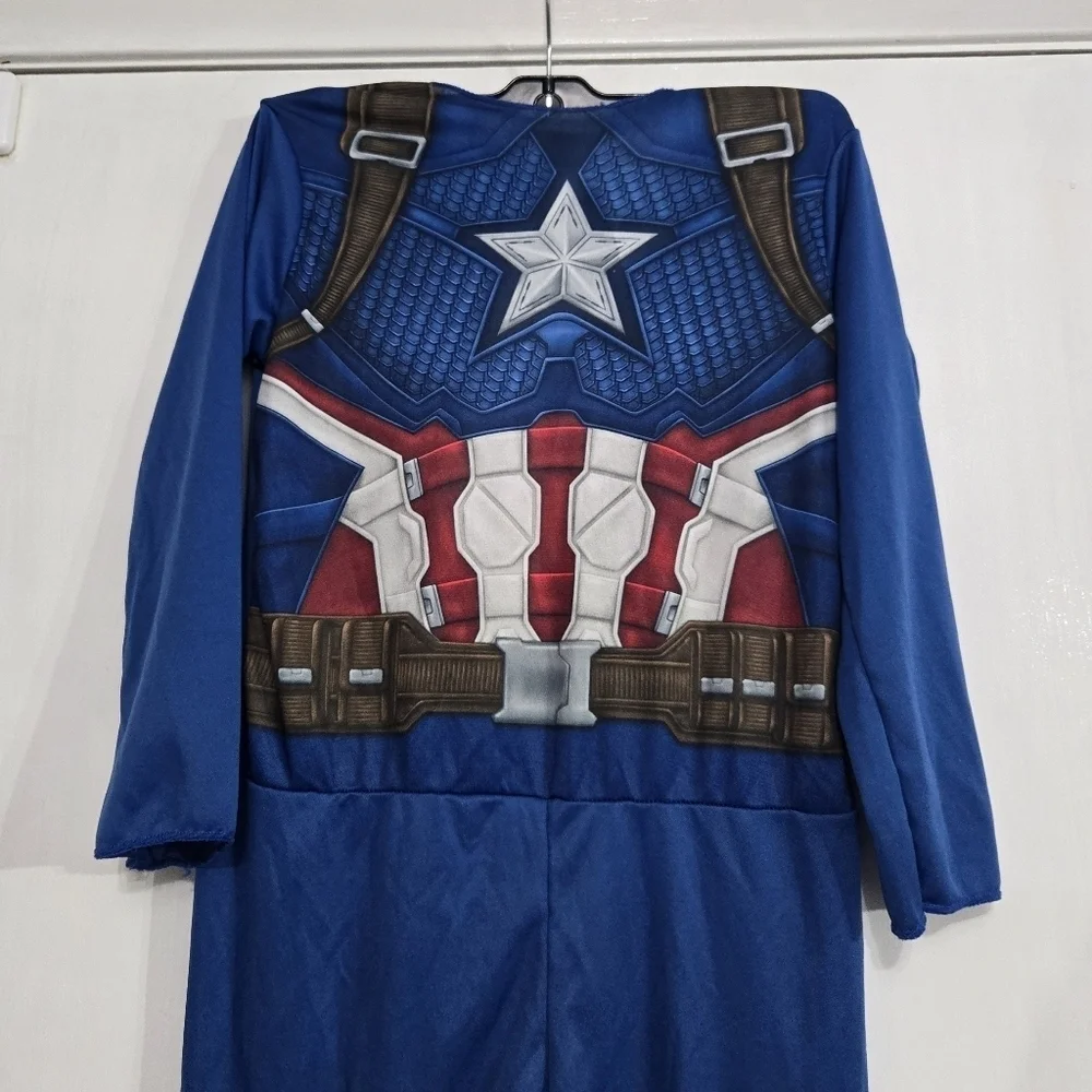 Marvel Kid's Captain America Bodysuit Costume Sz Medium